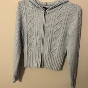 Wild Fable Blue Cable Knit Cardigan Sweater